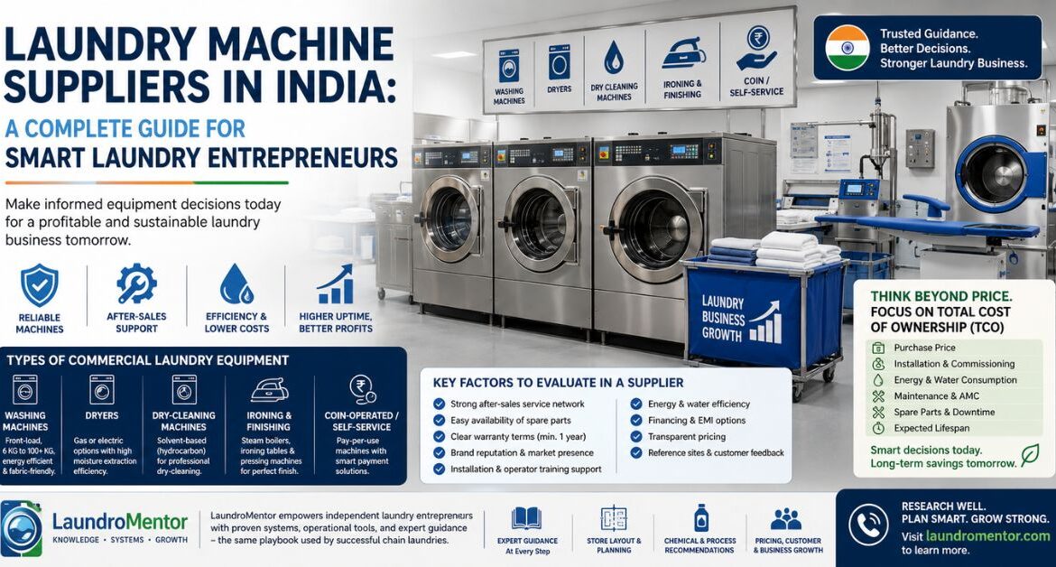 Laundry Machine Suppliers in India: A Complete Guide for Smart Laundry Entrepreneurs