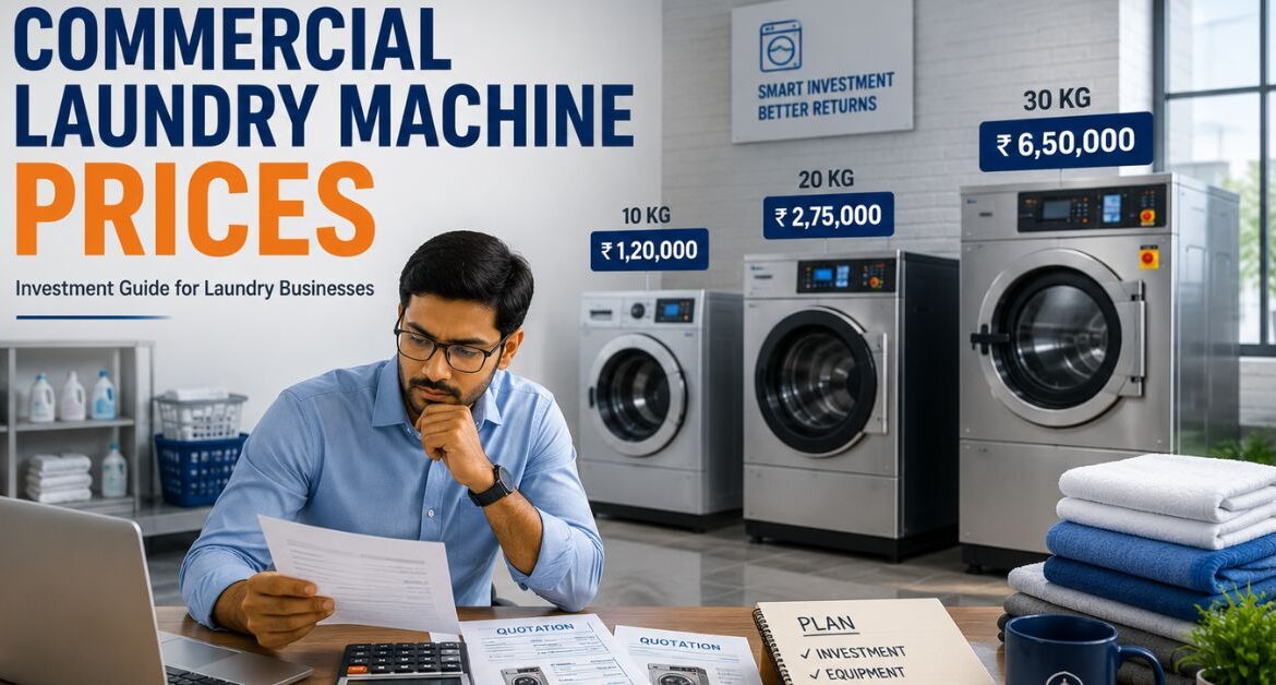 What is the cost of commercial laundry machine in India